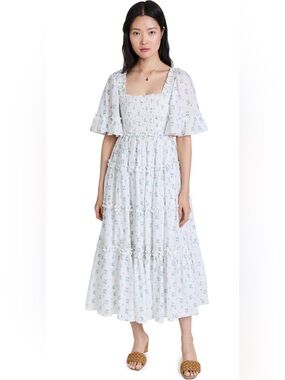 Needle & Thread Bijou Rose Smocked Day Ankle Gown